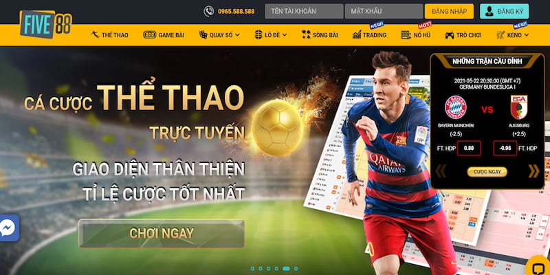 Five88 Giao diện tối ưu, hỗ trợ đa nền tảng